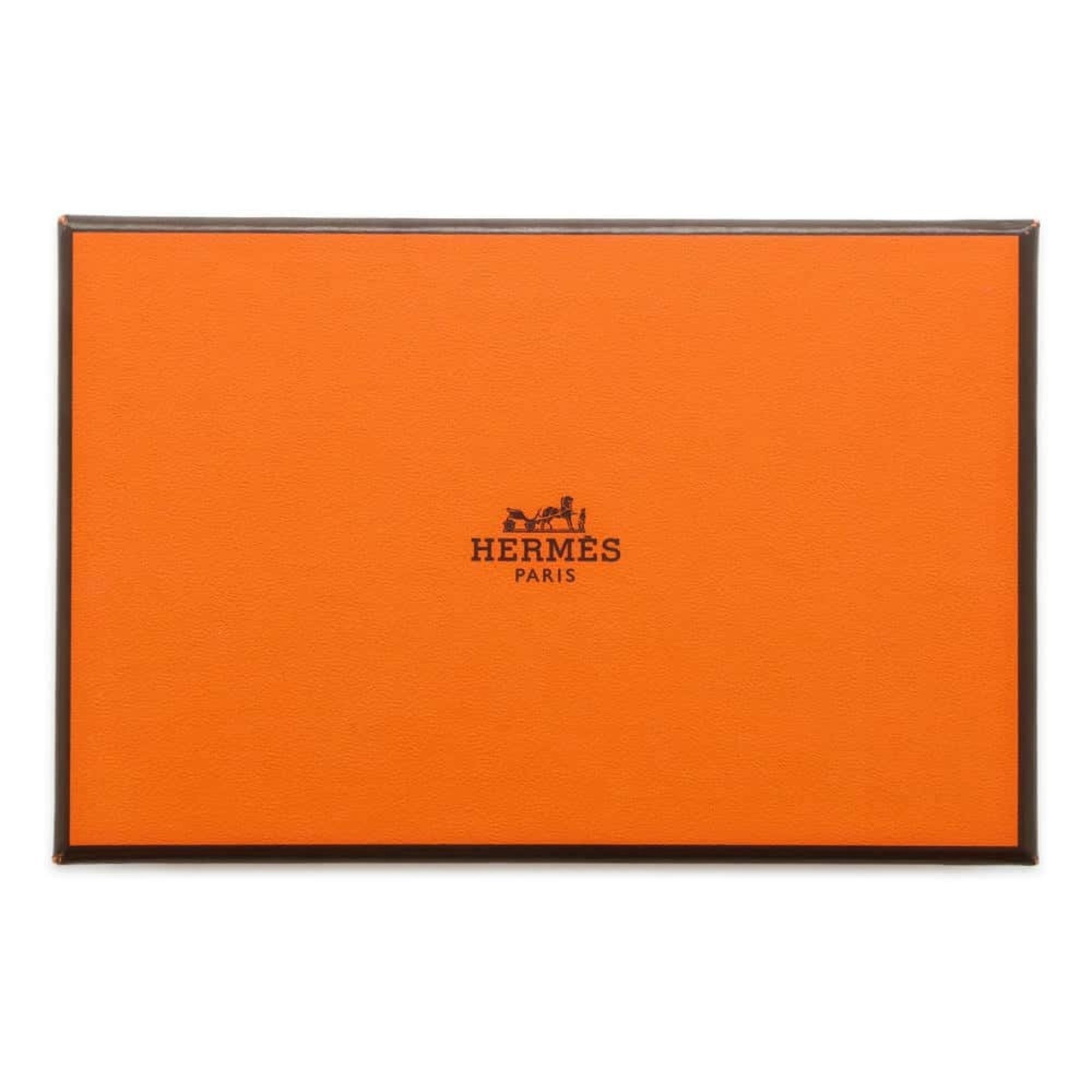 Hermes Business Card Holder/Card Case Dogon Orange Togo B Stamp Holder