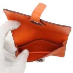 Hermes Business Card Holder/Card Case Dogon Orange Togo B Stamp Holder