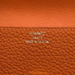 Hermes Business Card Holder/Card Case Dogon Orange Togo B Stamp Holder