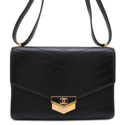 Chanel Shoulder Bag V Stitch Leather A57491 CHANEL Chevron Black