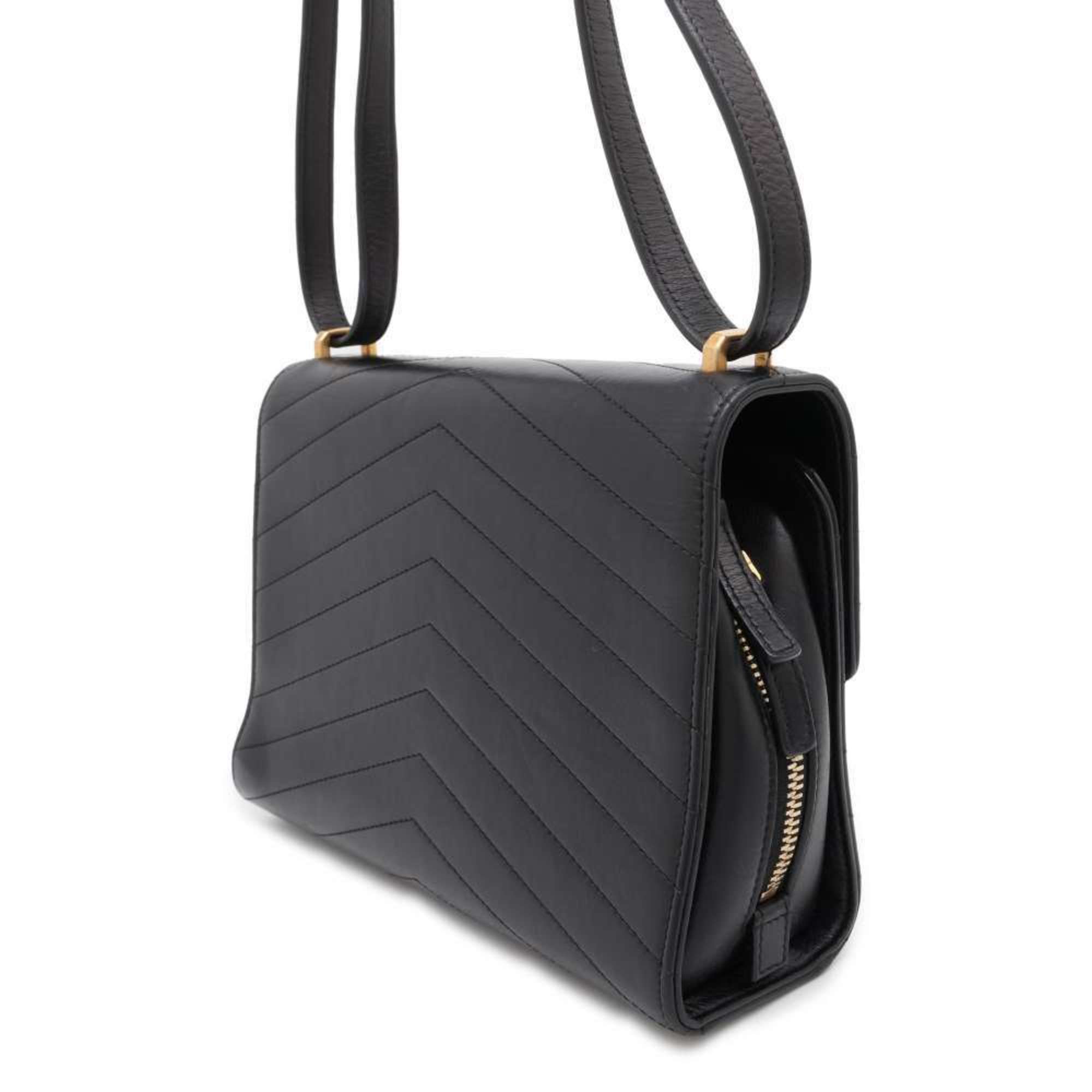 Chanel Shoulder Bag V Stitch Leather A57491 CHANEL Chevron Black