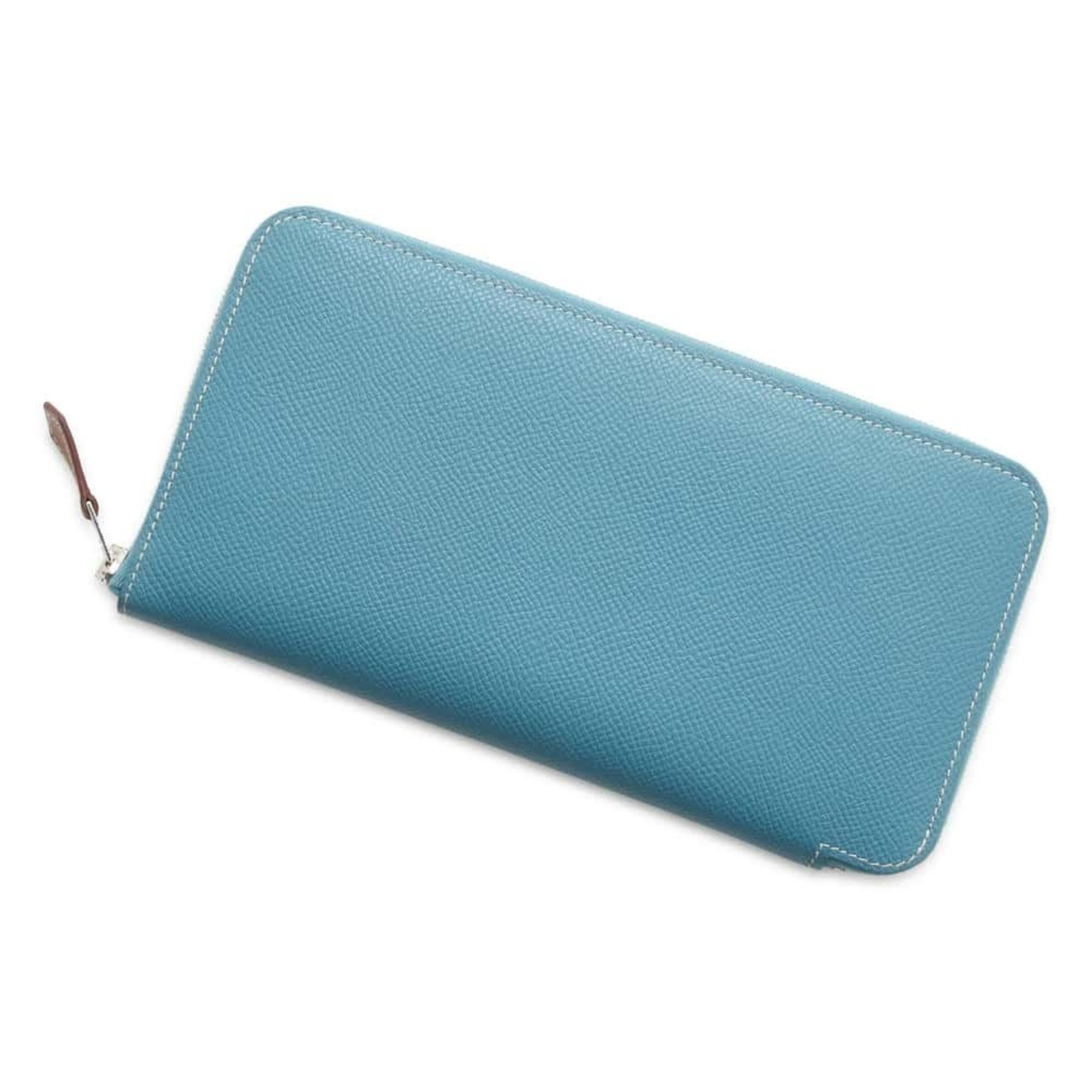 Hermes Long Wallet Azap Silk In New Blue Jean Epson B Stamp