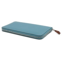 Hermes Long Wallet Azap Silk In New Blue Jean Epson B Stamp