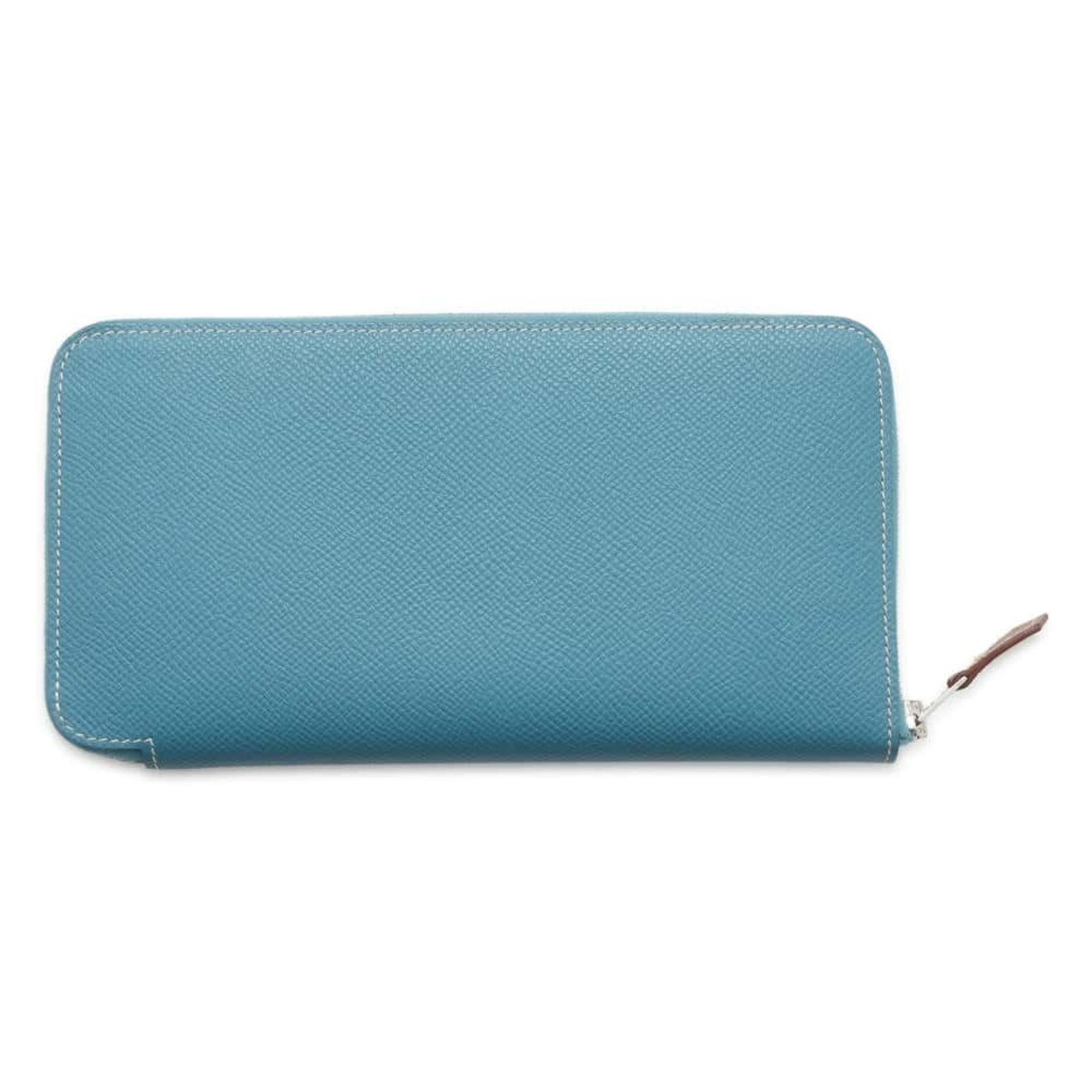 Hermes Long Wallet Azap Silk In New Blue Jean Epson B Stamp