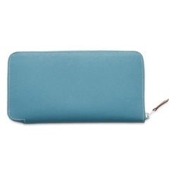 Hermes Long Wallet Azap Silk In New Blue Jean Epson B Stamp