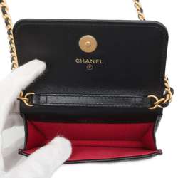 Chanel Chain Wallet 19 Coin Purse Lambskin CHANEL Black