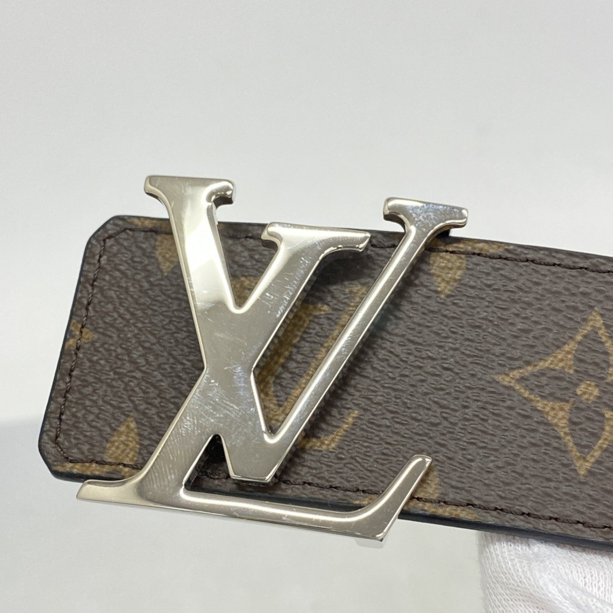 Louis Vuitton Belt Monogram LV Initial 40MM M9821 Brown Black Men's