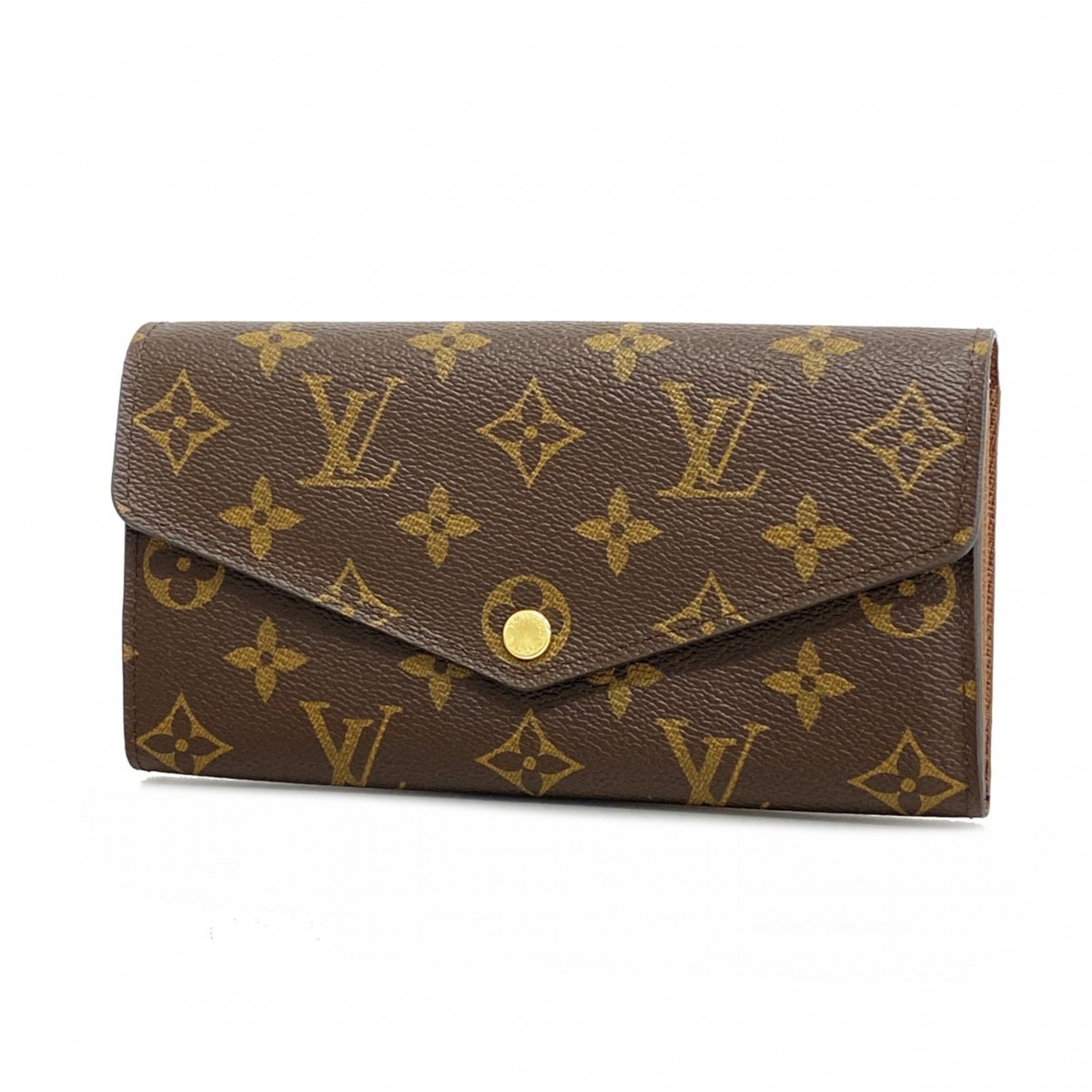 Louis Vuitton Long Wallet Monogram Portefeuille Sarah M60531 Brown Ladies