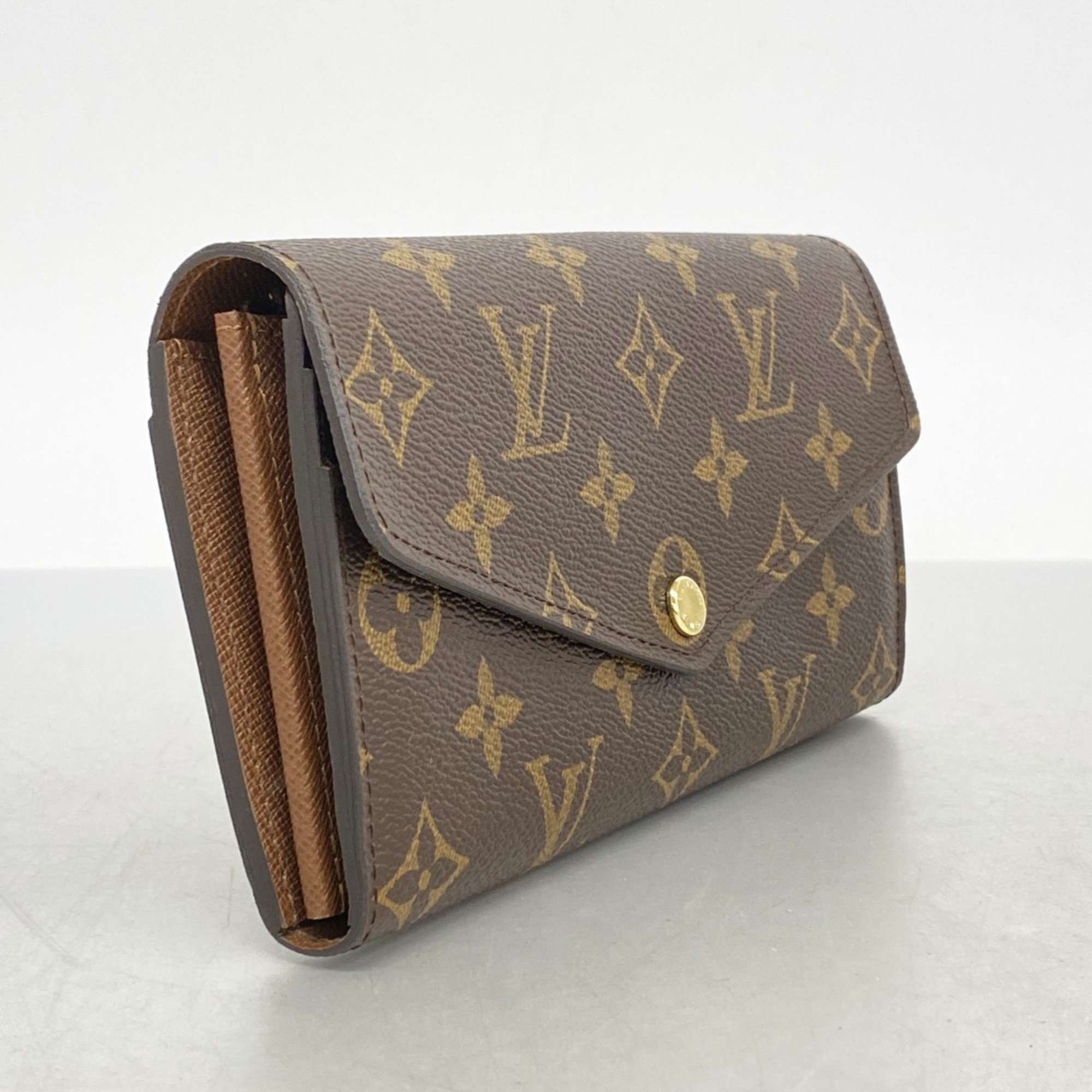 Louis Vuitton Long Wallet Monogram Portefeuille Sarah M60531 Brown Ladies