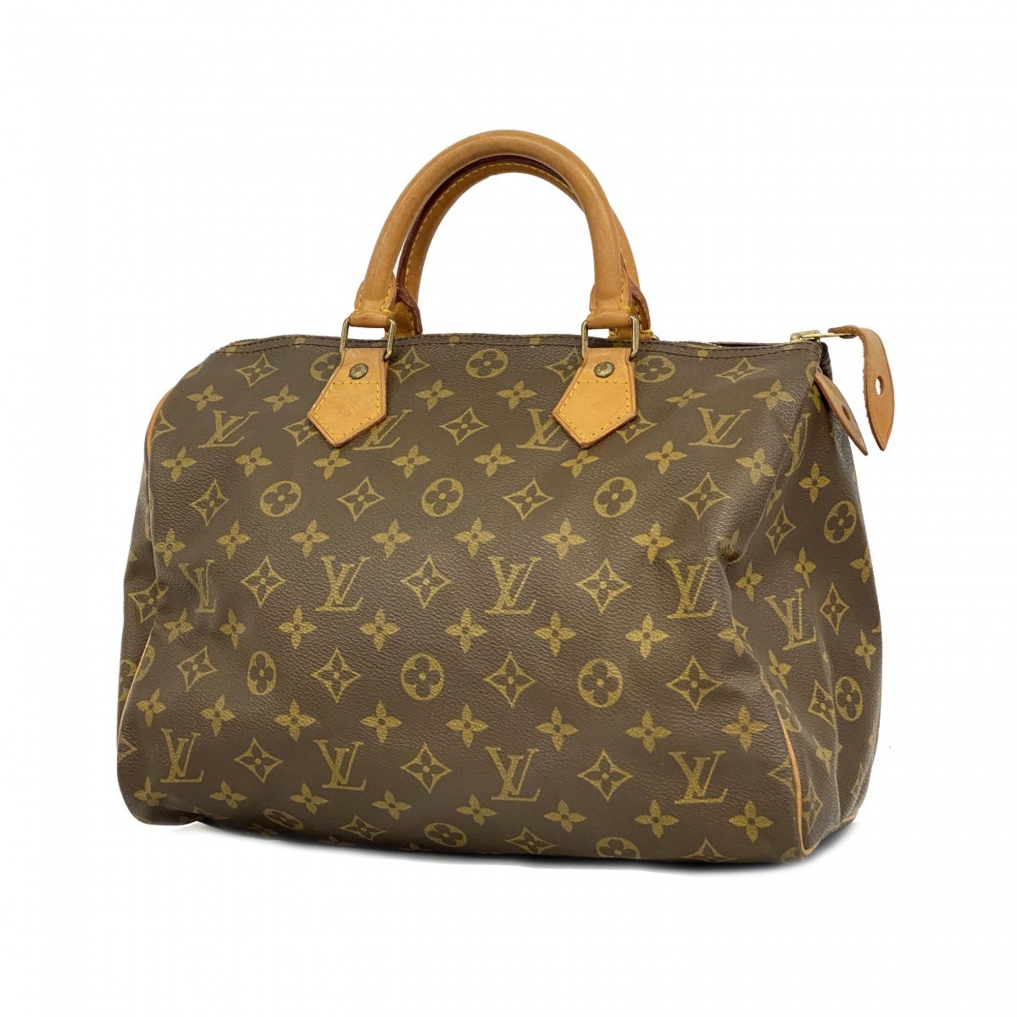 Louis Vuitton Handbag Monogram Speedy 30 M41108 Brown Ladies