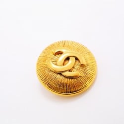 Chanel Brooch Coco Mark Circle GP Plated Gold Ladies