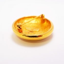 Chanel Brooch Coco Mark Circle GP Plated Gold Ladies