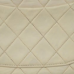 Chanel Shoulder Bag Matelasse Lambskin White Women's