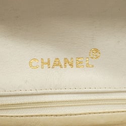 Chanel Shoulder Bag Matelasse Lambskin White Women's