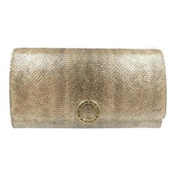 BVLGARI 288278 Karungskin Gold Metallic Long Wallet 1398BVLGARI