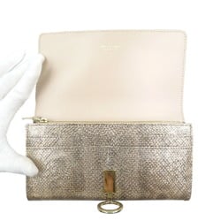 BVLGARI 288278 Karungskin Gold Metallic Long Wallet 1398BVLGARI