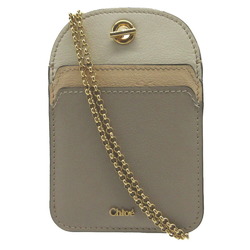 Chloé Chloe WALDEN Card Case Leather Beige 2073Chloe