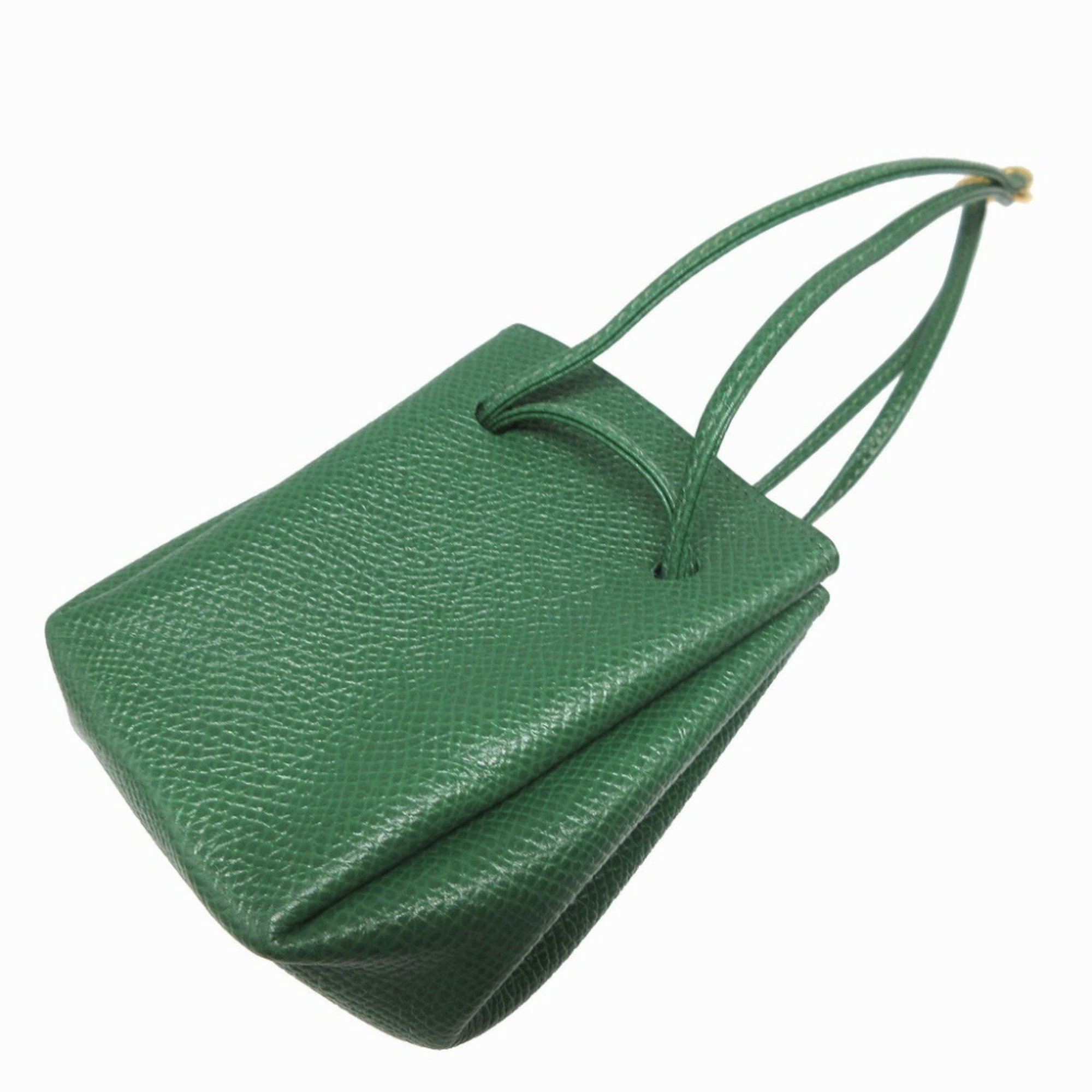 Hermes Vespa Couchvel Vert Green ○T Stamp (Made in 1991) Pouch 1180HERMES