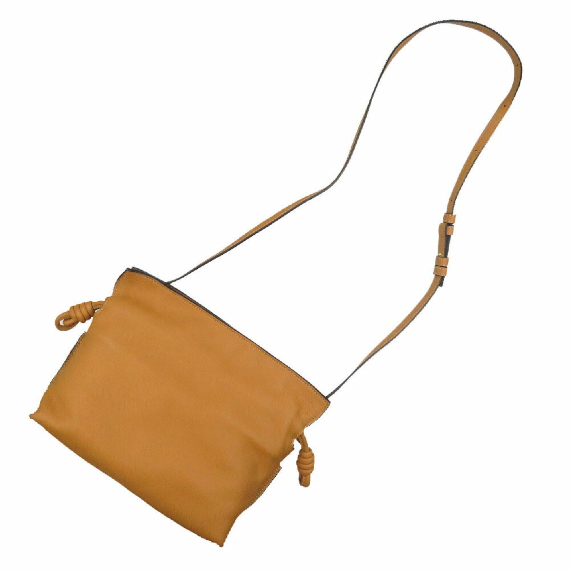 LOEWE Flamenco Clutch Calf Brown Shoulder Bag 0166LOEWE