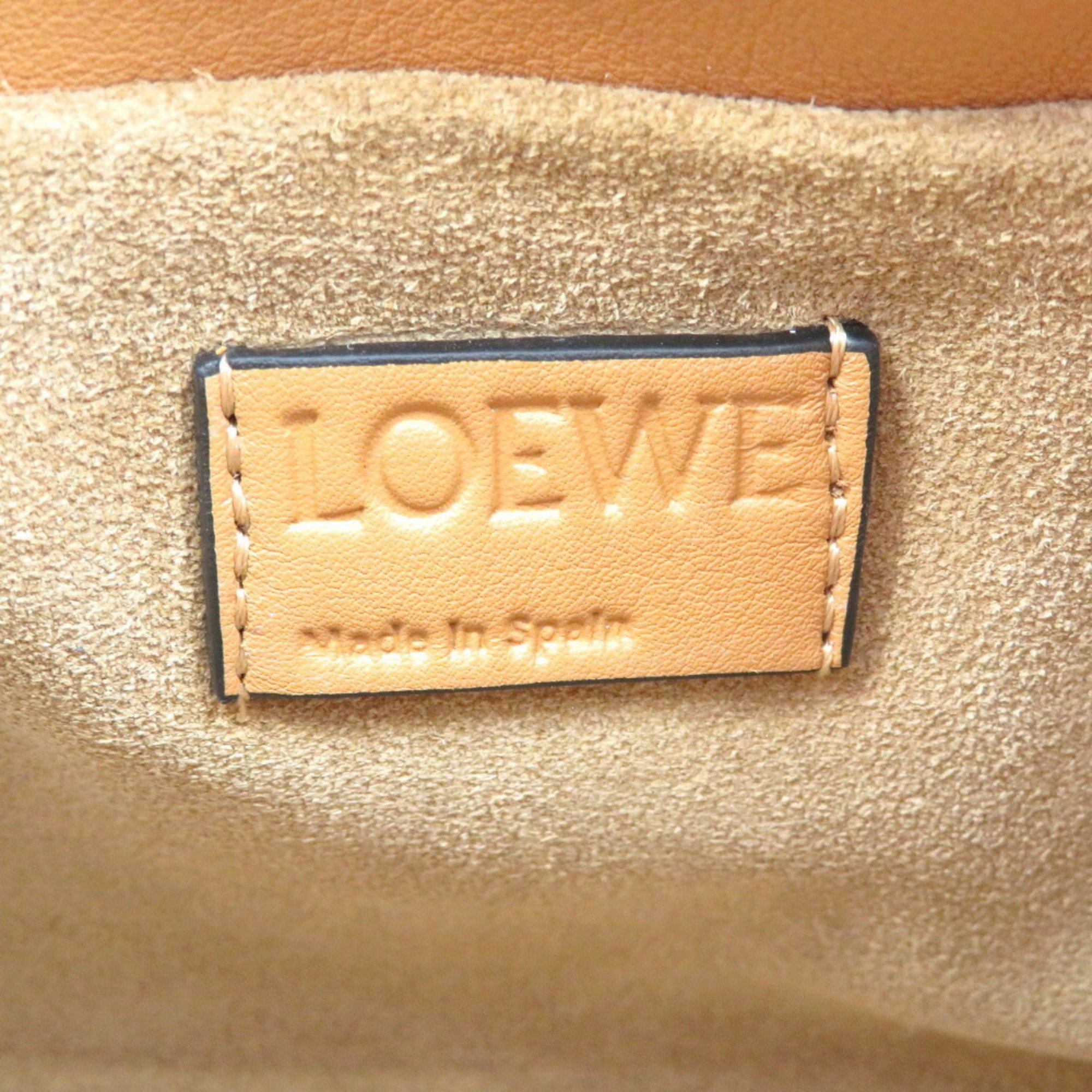 LOEWE Flamenco Clutch Calf Brown Shoulder Bag 0166LOEWE