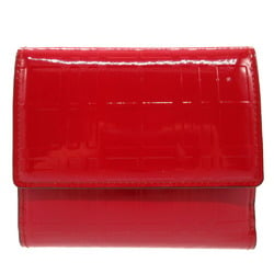 Burberry Bi-fold Wallet Patent Leather/Enamel Red 1077BURBERRY