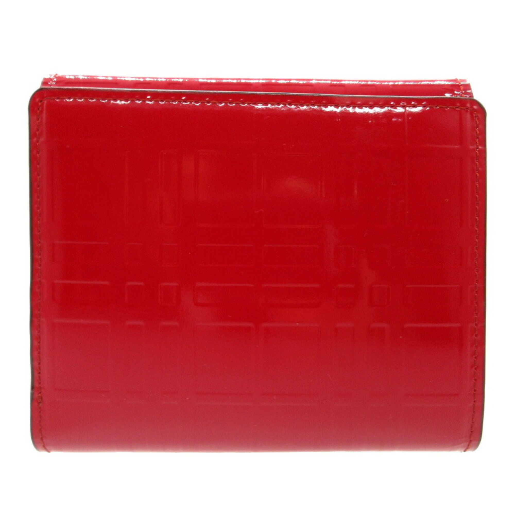 Burberry Bi-fold Wallet Patent Leather/Enamel Red 1077BURBERRY