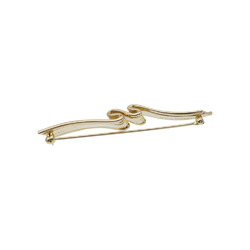 Tiffany K18YG ribbon motif 750 brooch yellow gold 1663TIFFANY&Co.