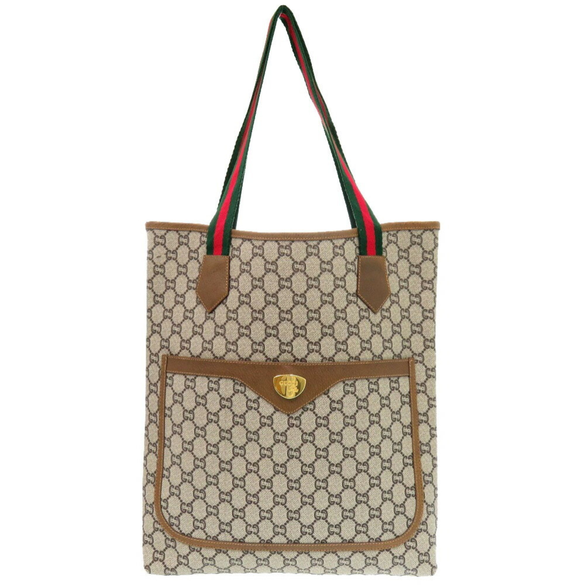 Gucci Plus PVC Canvas Beige Tote Bag 1592 GUCCI PLUS Men's