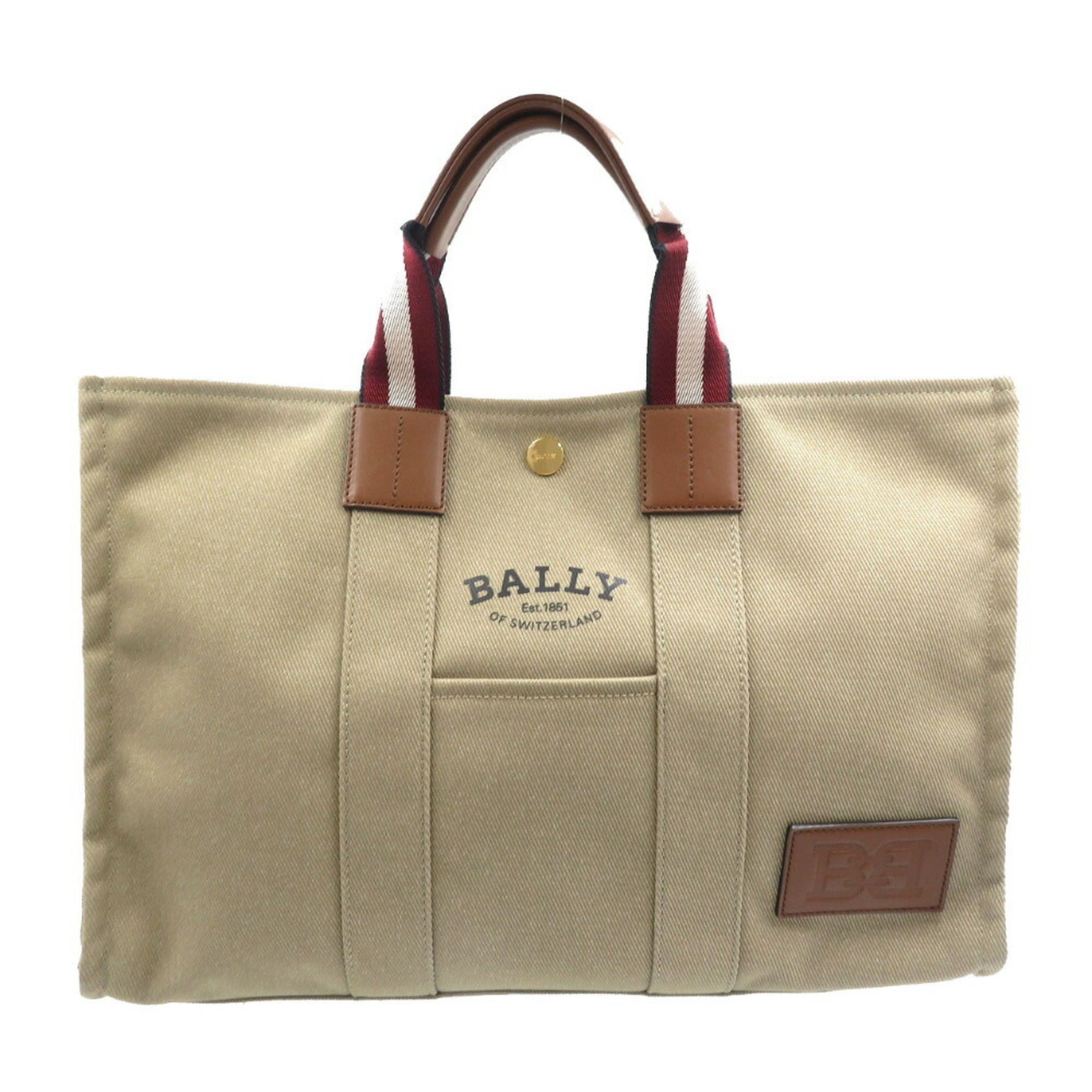 BALLY Drysalia canvas and leather sand beige tote bag 1348BALLY