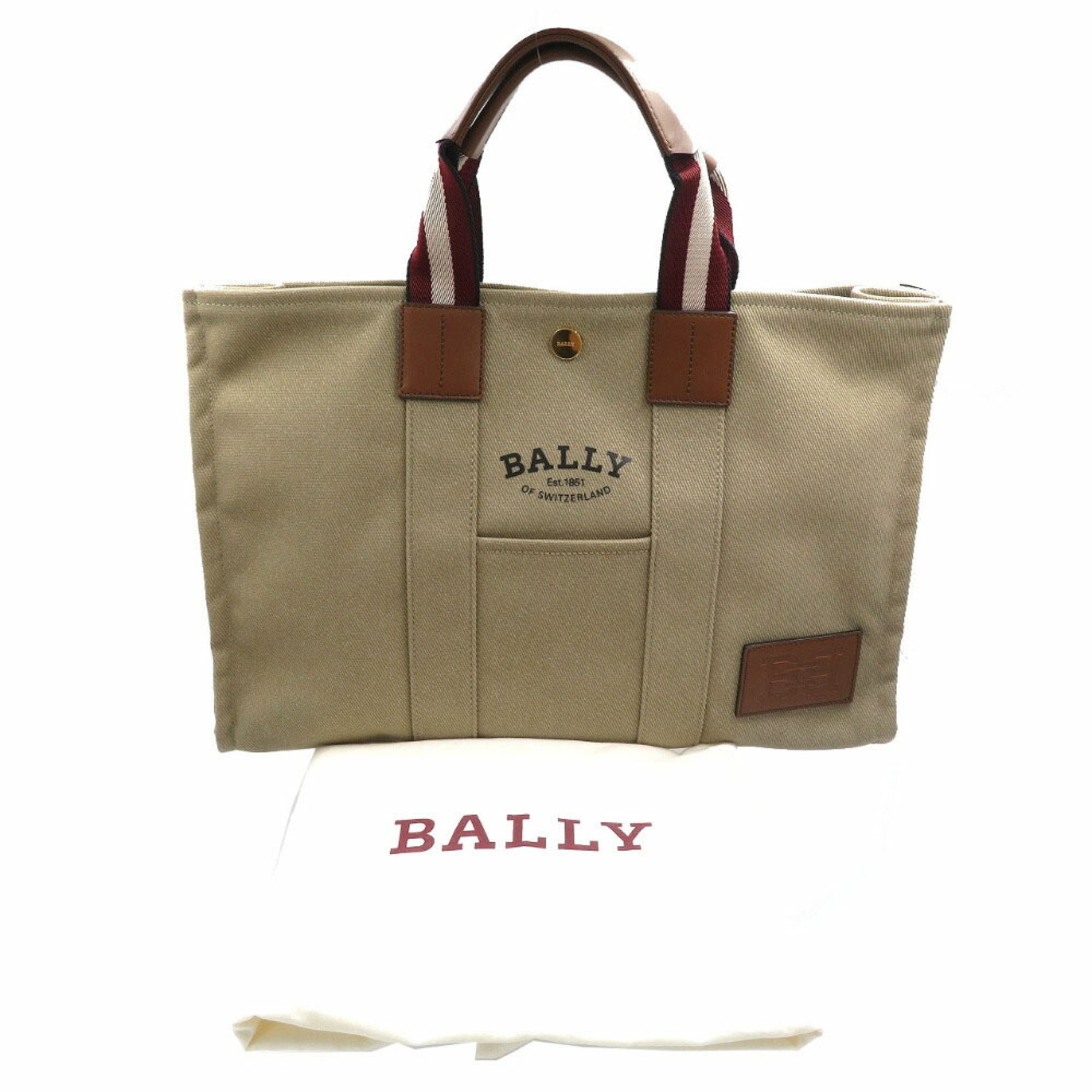 BALLY Drysalia canvas and leather sand beige tote bag 1348BALLY