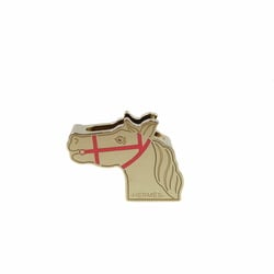 Hermes Cadrege Twilly Ring Horse Metal Gold Pink Scarf 1481HERMES