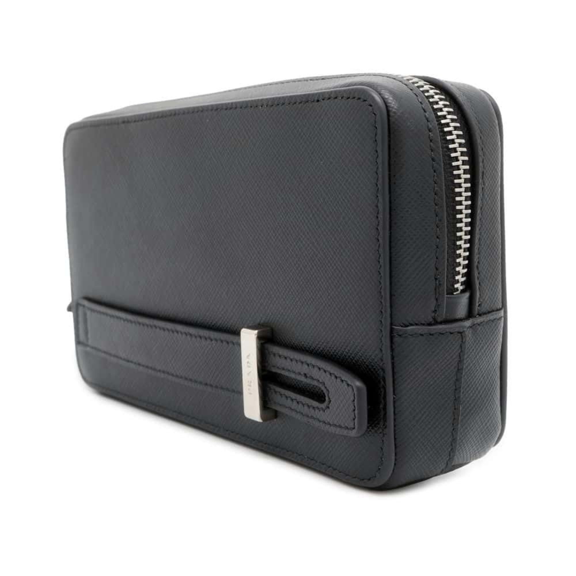 Prada Smartphone Pouch Saffiano 2ZH064 PRADA Men's Black