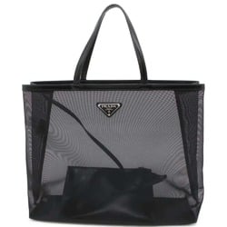 Prada Tote Bag Triangle Mesh 1BG416 PRADA Black