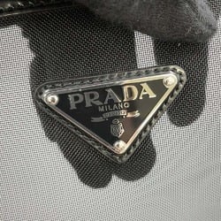 Prada Tote Bag Triangle Mesh 1BG416 PRADA Black