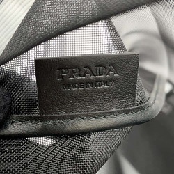 Prada Tote Bag Triangle Mesh 1BG416 PRADA Black