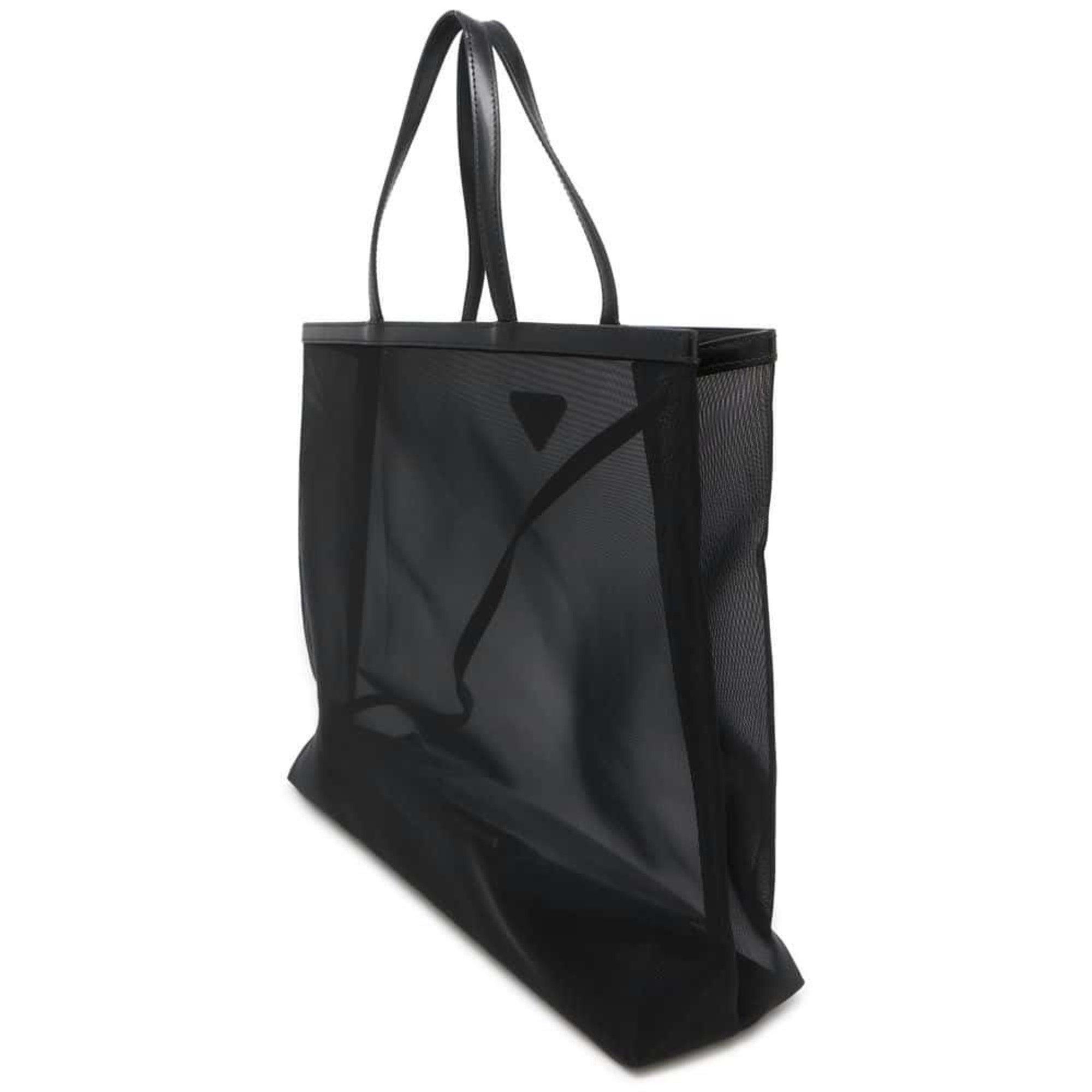 Prada Tote Bag Triangle Mesh 1BG416 PRADA Black