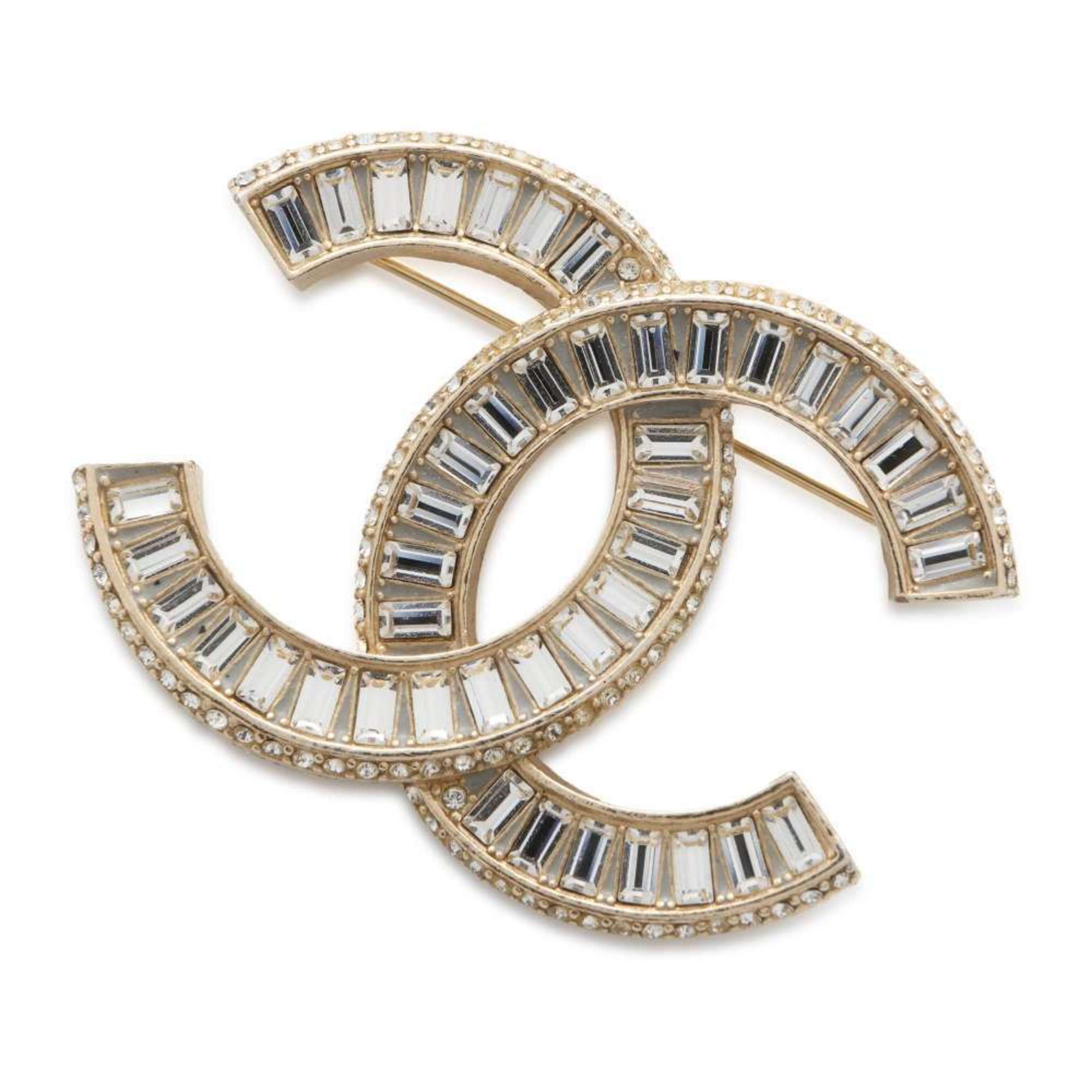 Chanel Brooch Coco Mark Rhinestone F17V CHANEL