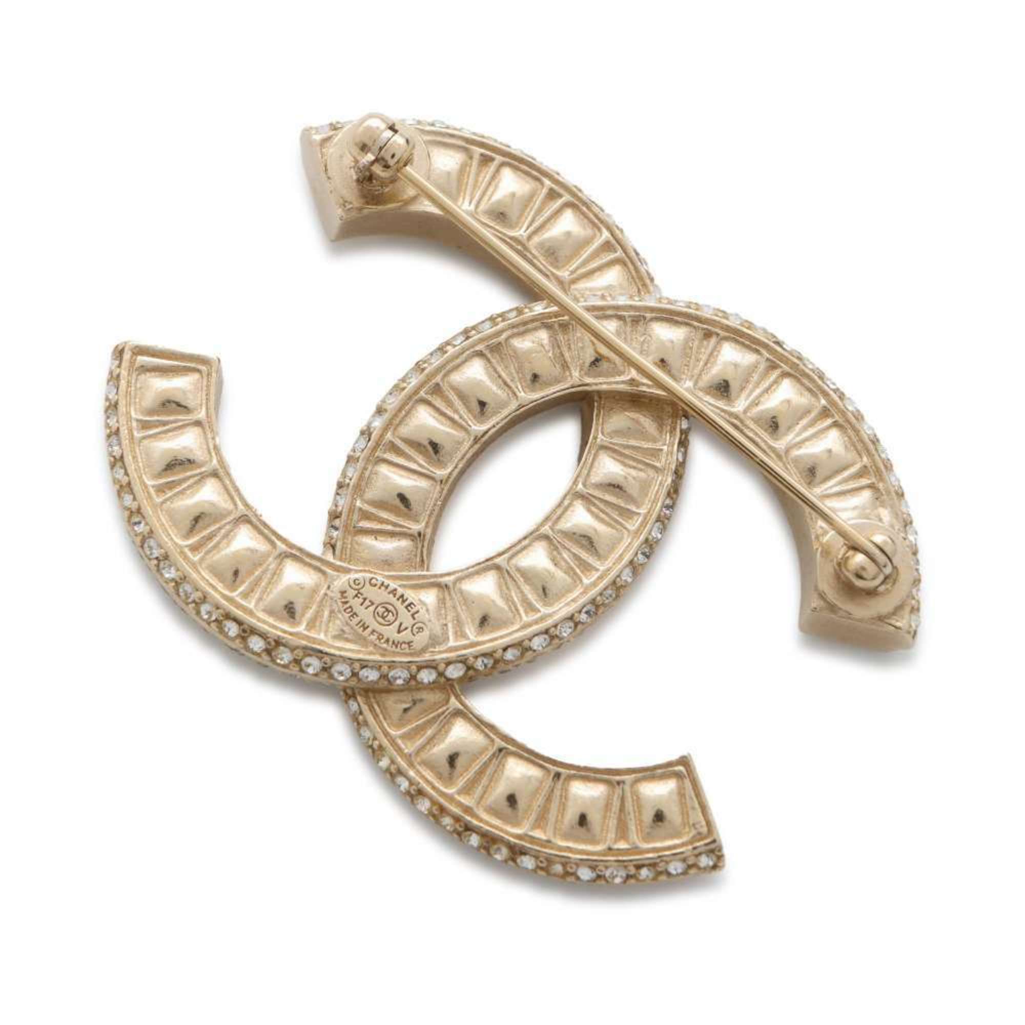 Chanel Brooch Coco Mark Rhinestone F17V CHANEL