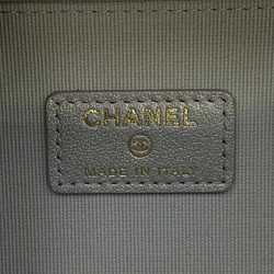 Chanel Chain Shoulder Bag Matelasse Coco Mark Vanity Calf Leather CHANEL White