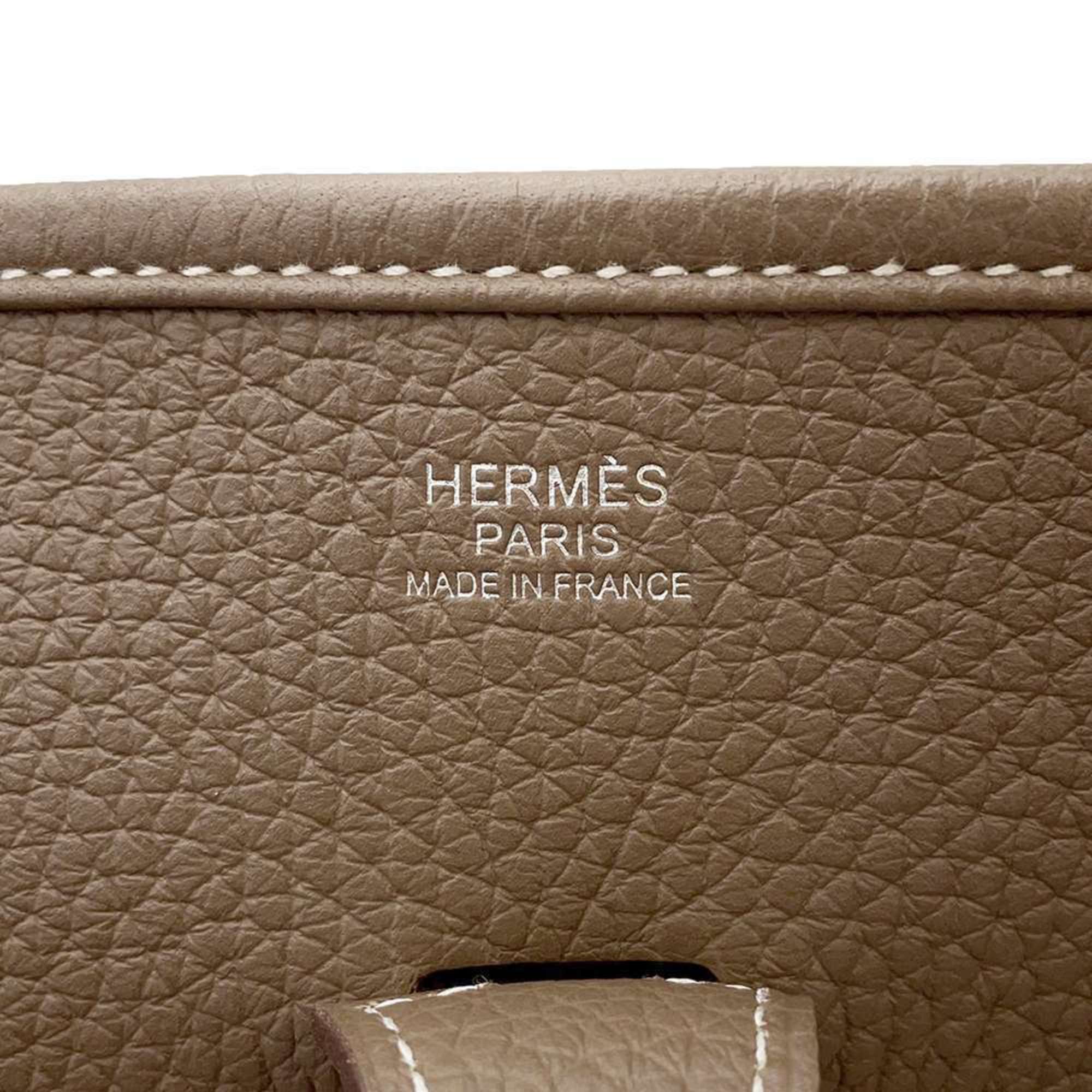 Hermes Shoulder Bag Evelyn 3 PM Etoupe Taurillon Clemence U Stamp