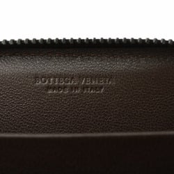 Bottega Veneta card case, coin BOTTEGA VENETA wallet, intrecciato leather, dark brown