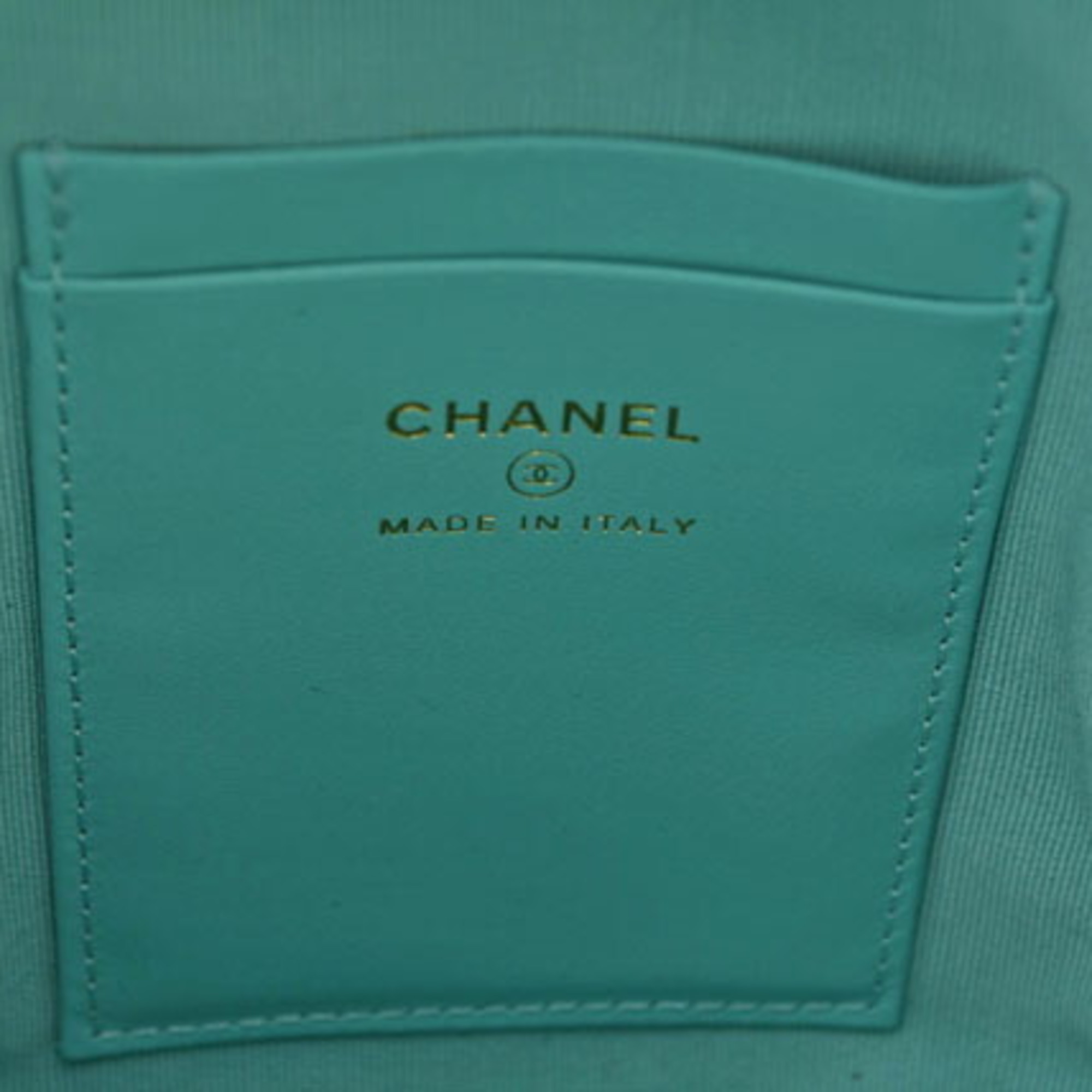 Chanel Backpack Rucksack CHANEL Chain Bag Matelasse Classic Turquoise Caviar Skin