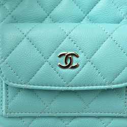 Chanel Backpack Rucksack CHANEL Chain Bag Matelasse Classic Turquoise Caviar Skin