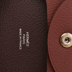 Hermes coin case, purse, HERMES Bastia Chevre Bordeaux