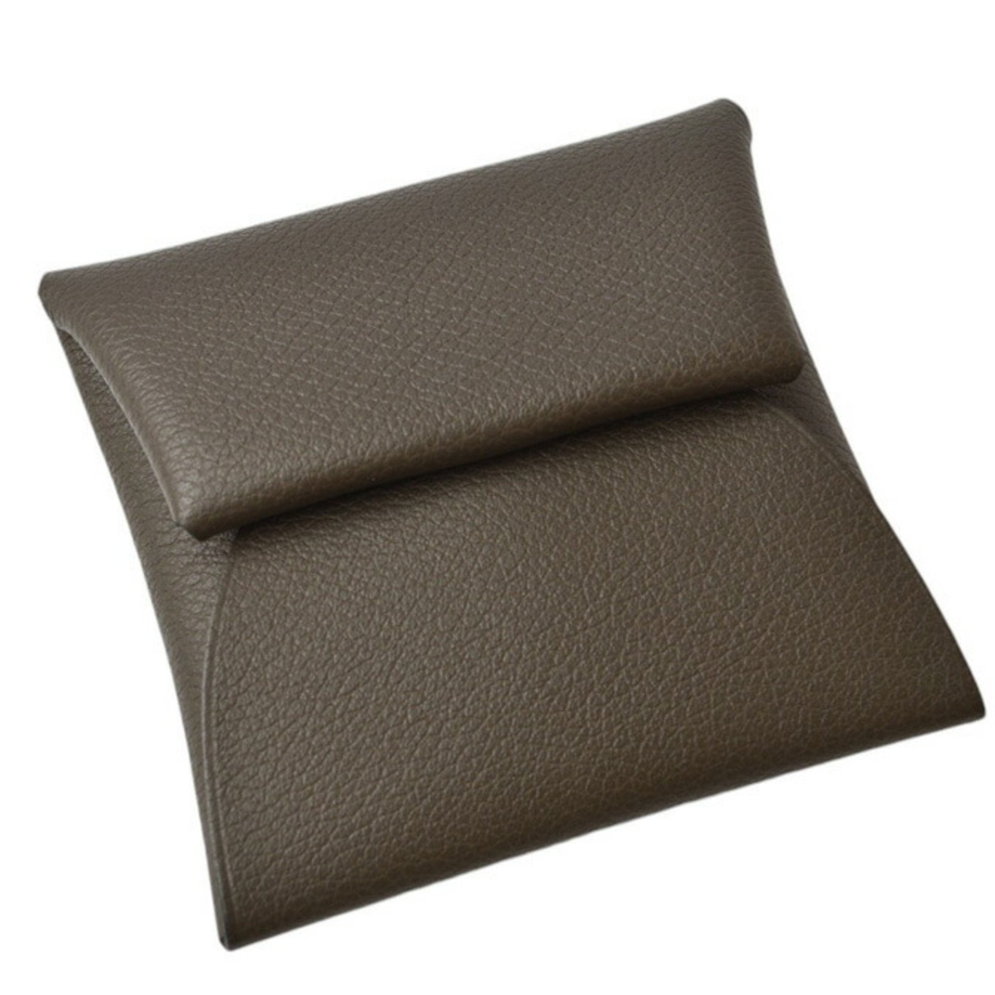 Hermes Coin Case, Purse, HERMES Bastia Chevre, Dark Brown