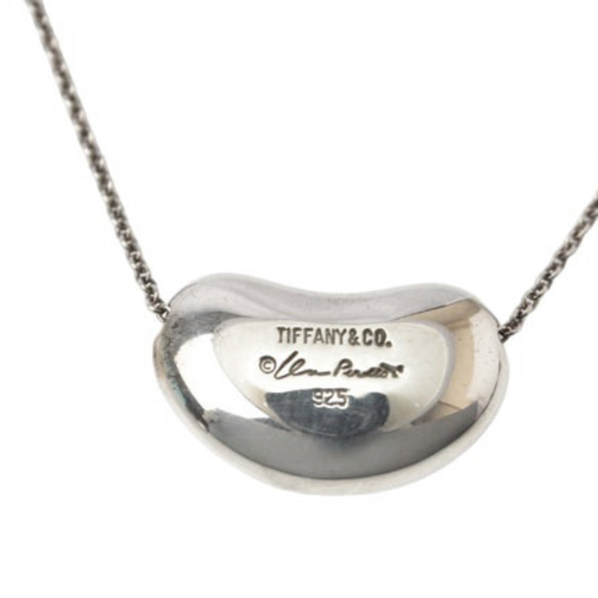 Tiffany Necklace Pendant Silver TIFFANY&Co. Elsa Peretti Bean Motif Width 2.0cm