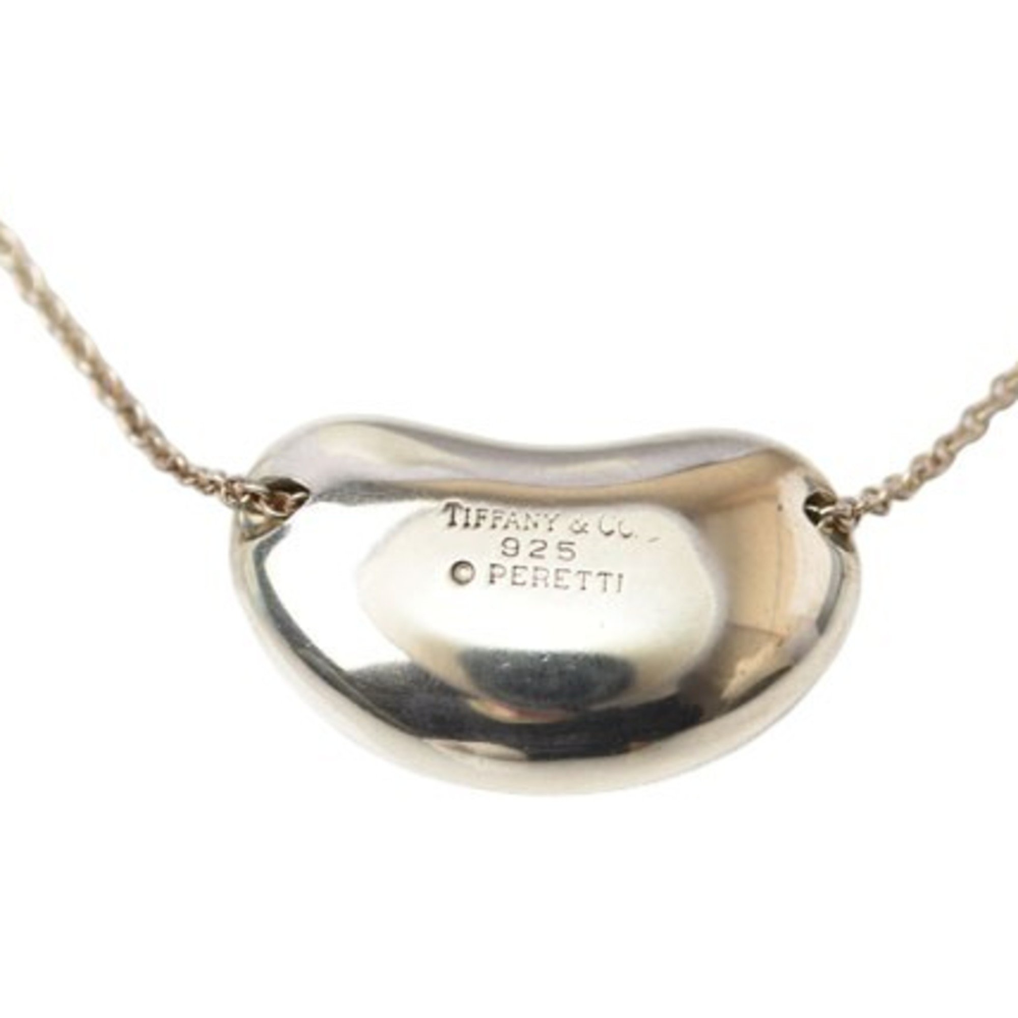 Tiffany Necklace Pendant Silver TIFFANY&Co. Elsa Peretti Bean Motif Width 2.0cm