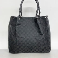 Gucci Tote Bag GG Canvas 115016 Black Women's