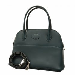 Hermes handbag Bolide 27 Swift Vert Cypress C engraved ladies