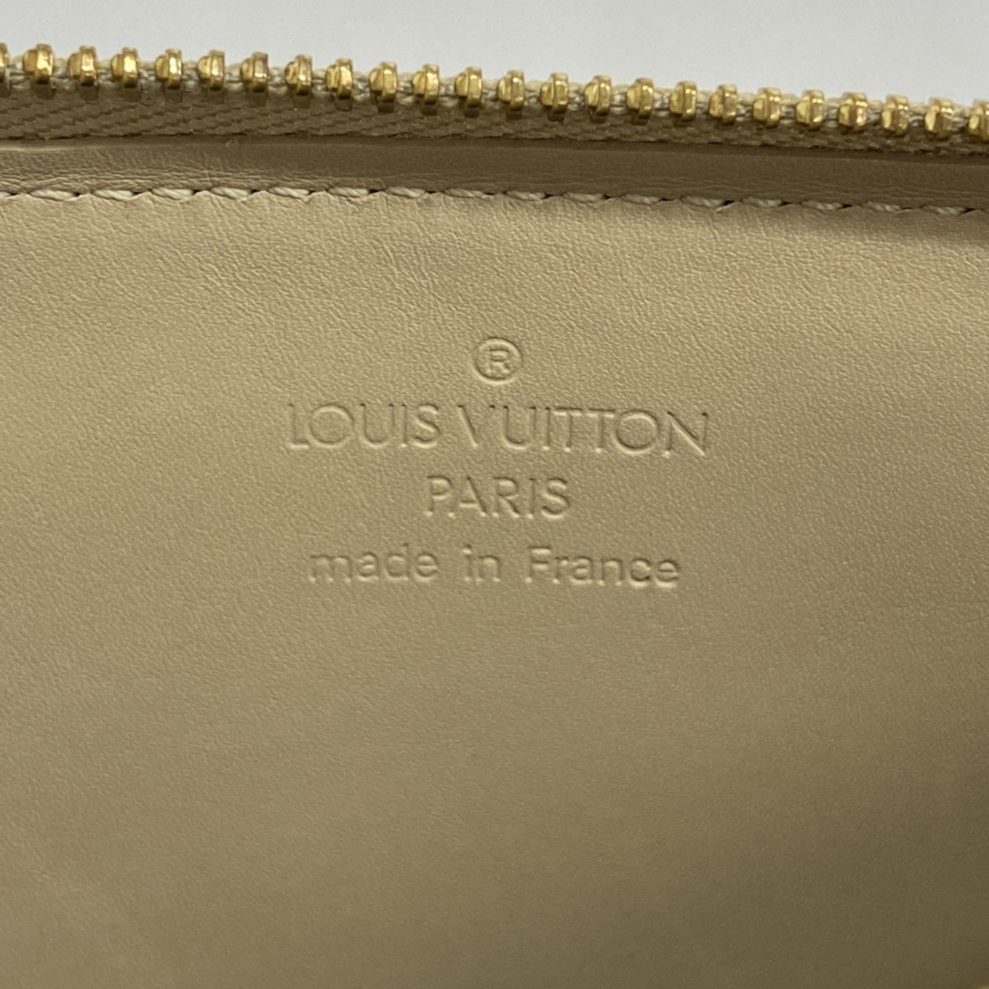 Louis Vuitton Pouch Vernis Lexington M91010 Beige Women's